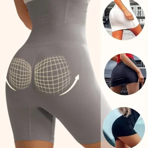 Shorty Gainant Femme Taille Haute – Effet Ventre Plat, Rehausse-Fessier et Tissu Respirant