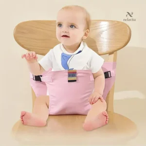Siège portable bébé pour chaise – Harnais de sécurité réglable, repas et voyages pratiques