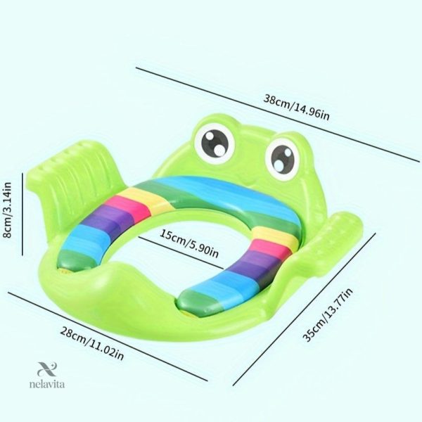 Siège de toilette enfant en forme de grenouille joyeuse