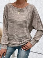 Pull ample avec manches chauve-souris, style décontracté