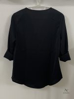Top femme Col V demi-zip élégant