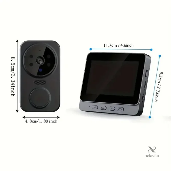 Sonette intelligente avec vision nocturne et interphone intégré