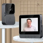 Sonnette vidéo sans fil avec écran 4.3" et interphone bidirectionnel