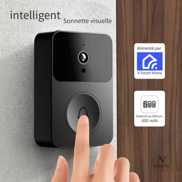 Sonnette Vidéo Wi-Fi avec Caméra HD et détection de mouvement
