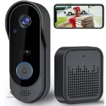 Sonnette Vidéo Wi-Fi Rechargeable avec caméra grand angle