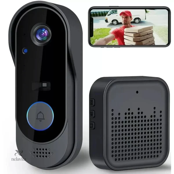 sonnette-video-wi-fi-2-4g-rechargeable-camera-grand-angle-rvwy68-1 Sonnette Vidéo Wi-Fi Rechargeable avec caméra grand angle