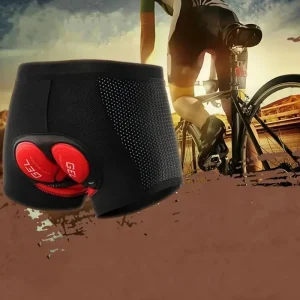 Sous-vêtement cyclisme rembourré gel – Cuissard respirant anti-choc pour longues sorties vélo