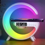 Station de charge sans fil 2 en 1 avec écran LED et veilleuse RGB