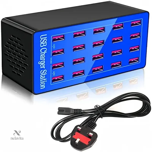 Station de charge USB 20 ports pour divers appareils électroniques