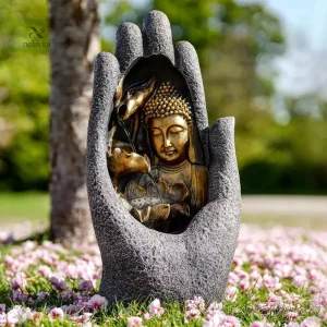 Sculpture spirituelle d'extérieur avec éclairage LED