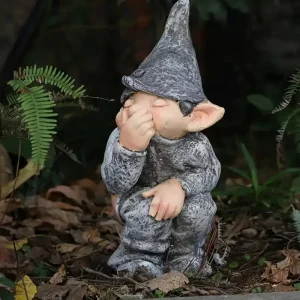Statue nain de jardin humoristique en résine