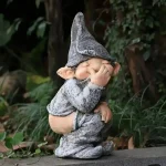 Nain de jardin amusant en résine pour embellir le jardin