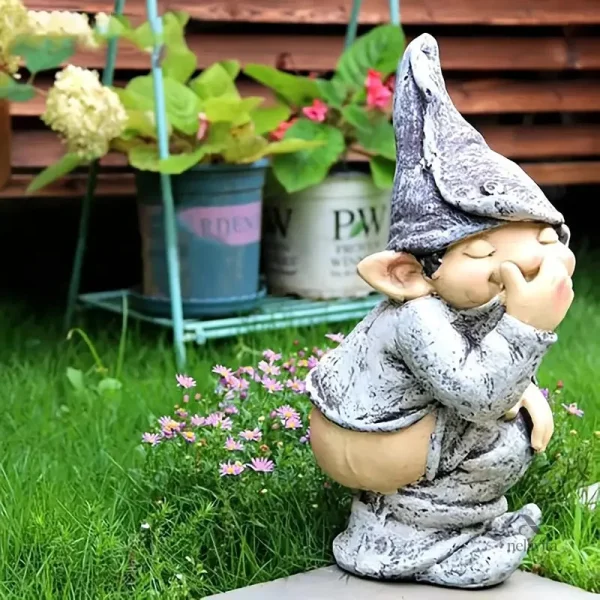 Statue humoristique en résine pour décoration extérieure