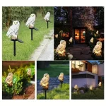Statue Hibou Lumineux pour décoration de jardin