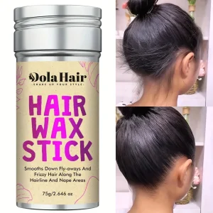 Stick Cire Coiffante Anti-Frisottis – Hair Wax Stick Dola Hair 75g pour Cheveux Rebelles et Baby Hair