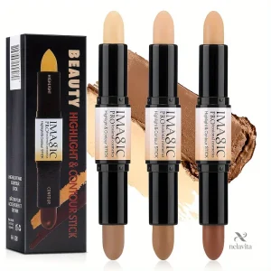 Stick Double Embout Highlighter & Contour – Maquillage Sculptant Zéro Défaut