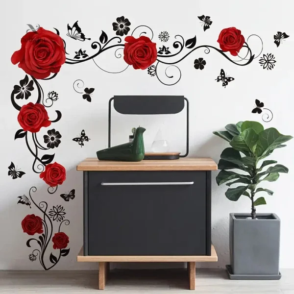 Papillons et fleurs en stickers muraux pour intérieur élégant