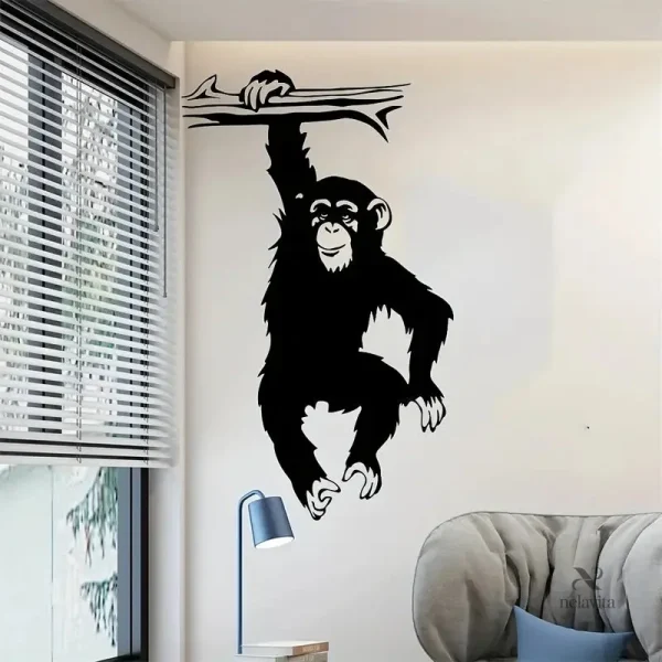 sticker-mural-singe-suspendu-decoration-murale-amusante-p-ckzlwj-1 Sticker mural singe suspendu pour chambre d’enfant