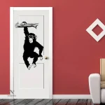 Autocollant singe suspendu, idéal pour chambre d’enfant