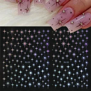 Autocollants holographiques pour embellir vos ongles