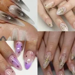 Stickers pour ongles avec design holographique unique