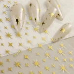 Étoiles brillantes autocollantes pour nail art créatif
