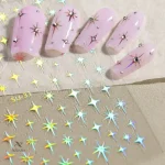 Accessoire nail art : stickers holographiques scintillants
