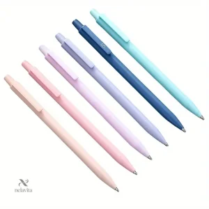 Stylo bille à encre noire – Design minimaliste pastel pour écriture fluide et précise
