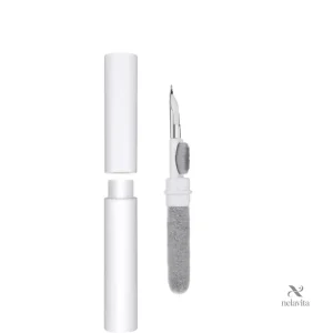 Stylo de Nettoyage 3-en-1 pour Écouteurs et Boîtiers – Brosse, Pointe et Chiffon pour AirPods et Casques Sans Fil