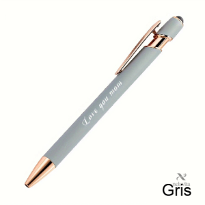 Stylo Personnalisé Gravé – Texte au Choix & Pointe Tactile – Cadeau Idéal Bureau & Événement