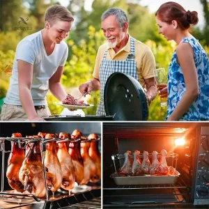 Support pliable pour barbecue et four, cuisson uniforme