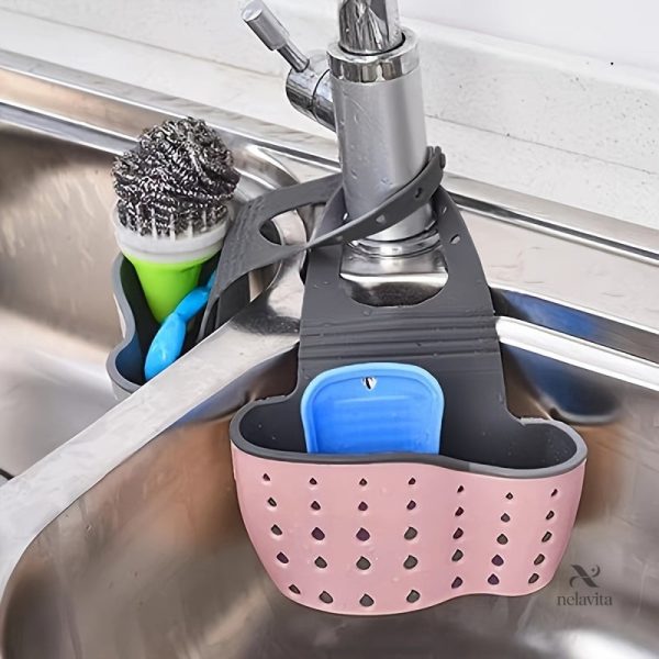 Support éponge design en silicone, facile à nettoyer