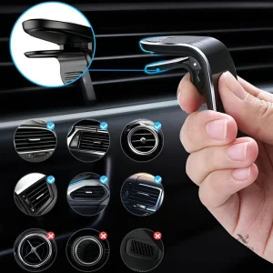 Fixation pratique pour grille d'aération, support téléphonique