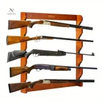 Support mural en bois pour un rangement sécurisé d'armes