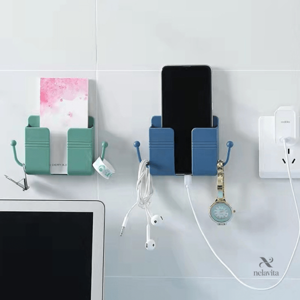 Support de rangement pour télécommande et smartphone