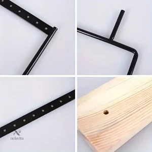 Support bijoux mural en bois et métal pour colliers et bracelets
