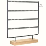 Support en bois et métal pour accessoires de bijouterie