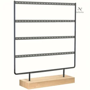 Support en bois et métal pour accessoires de bijouterie