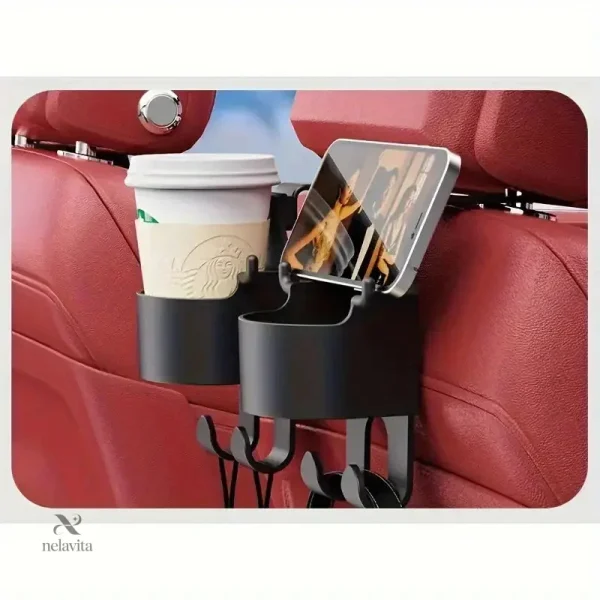 Porte-gobelet et support smartphone intégré pour voiture