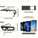 Support téléphone voiture pare-soleil avec rotation 360°