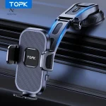 Support téléphone voiture TOPK avec ventouse, montage facile