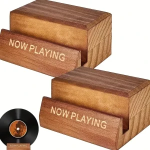 Support Vinyle "Now Playing" en Bois Massif élégant