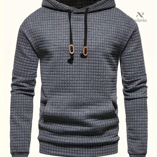 sweat-a-capuche-texture-solide-pour-hommes-grande-taille-1