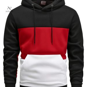 Sweat à Capuche Tricolore