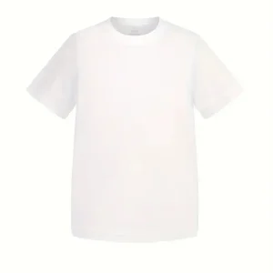 T-shirt basique garçon bleu – Haut coton uni confortable et tendance