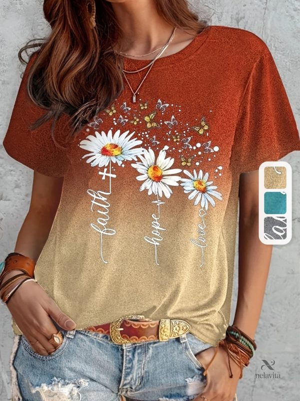 t-shirt-casual-grande-taille-femme-imprime-marguerite-pap-wu14gz-1