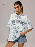 T-shirt décontracté tie-dye pour femmes