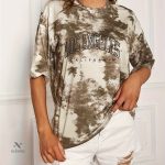 T-shirt ample avec motifs tie-dye uniques