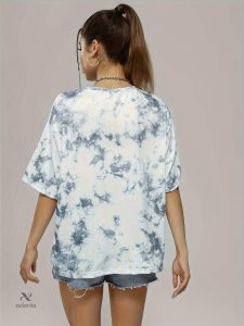 T-shirt ample tie-dye au design coloré