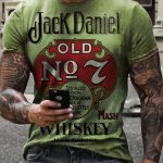 T-Shirt Graphique Old No. 7 Whiskey pour Homme